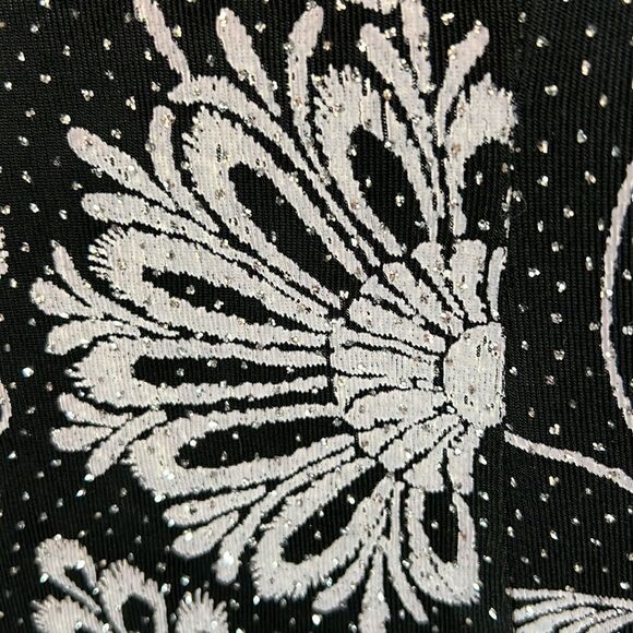 Alex Evening Twin Set Sz Large Diamond Glitter Scoop Neck Tank 3/4 Sleeve Jacket - Picture 8 of 16